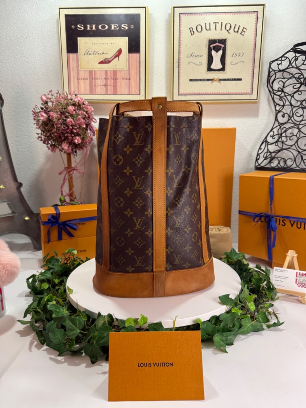 SASSY LOUIS VUITTON MONOGRAM BUCKET SLING BACKPACK! - Picture 9 of 16